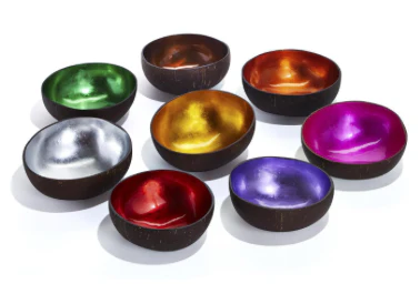 Bright Foil Coconut Bowl