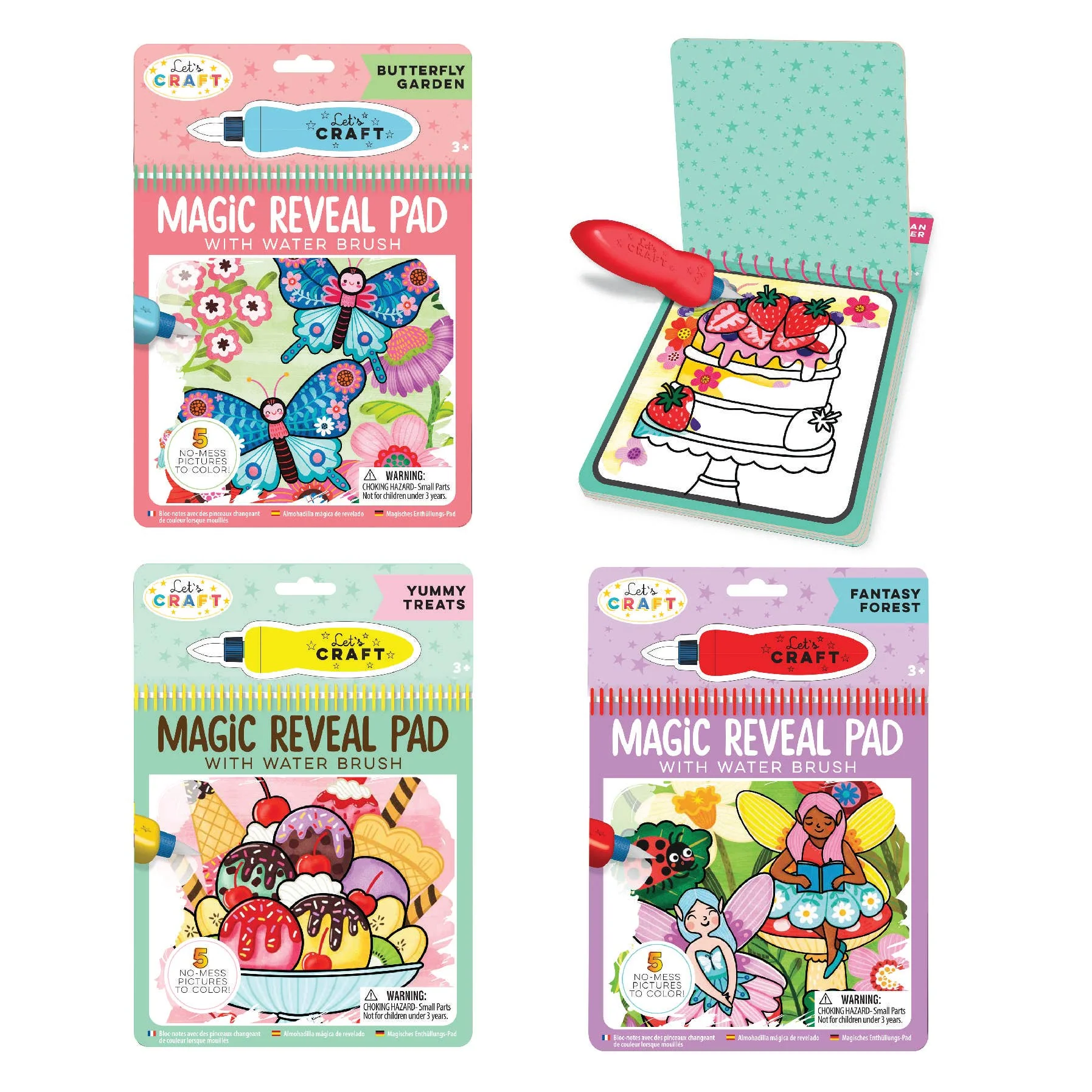 Bright Stripes - Magic Reveal Pads - Butterflies, Treats & Fairies