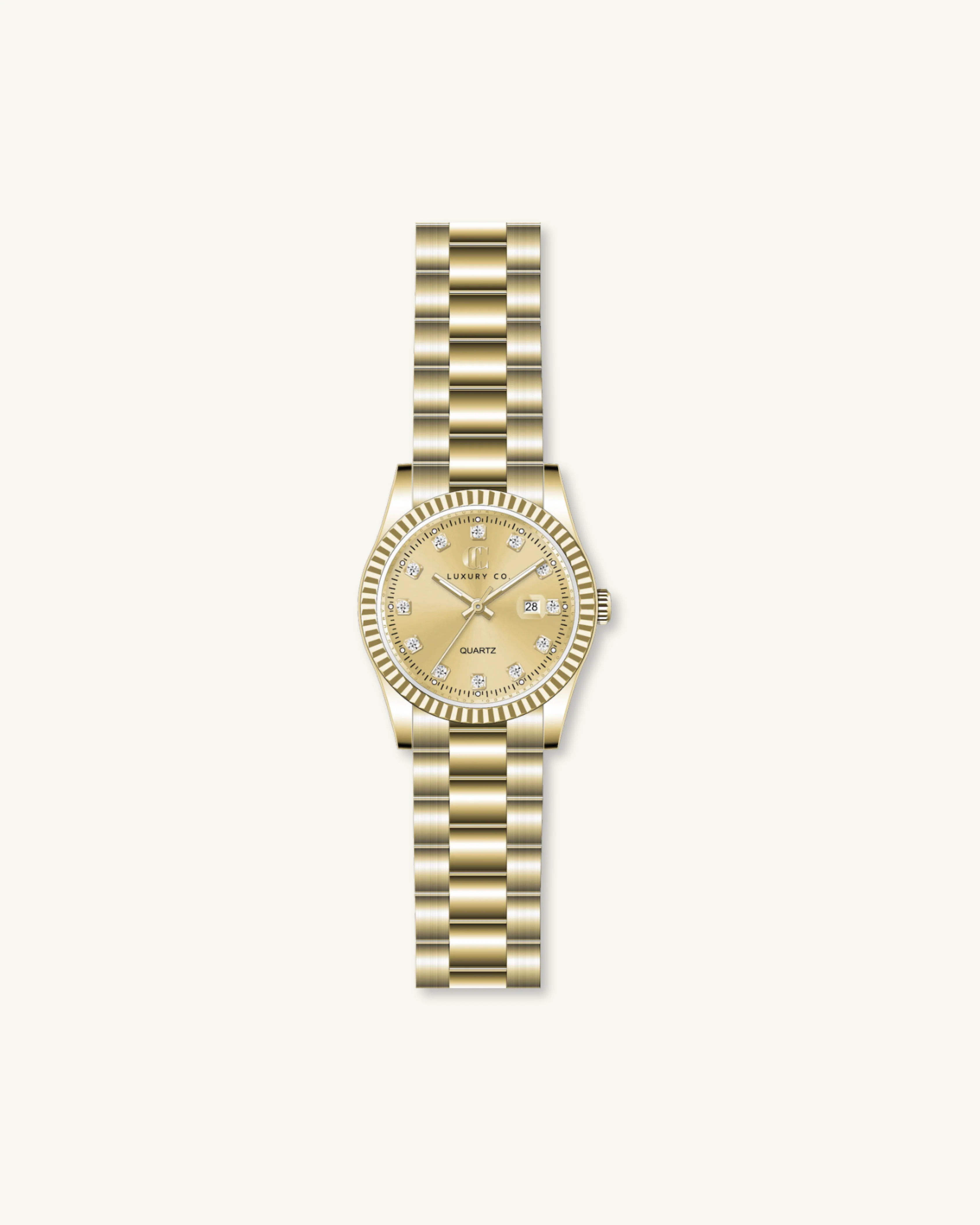 C&C LUXURY CO. - PRESIDENT WATCH - Gold & Gold: 31mm - Image 6