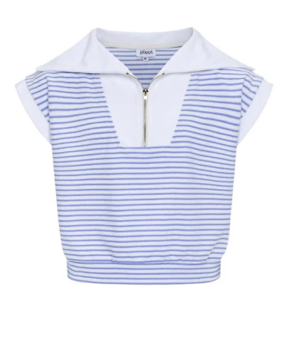 Callie Top Blue/White French Terry