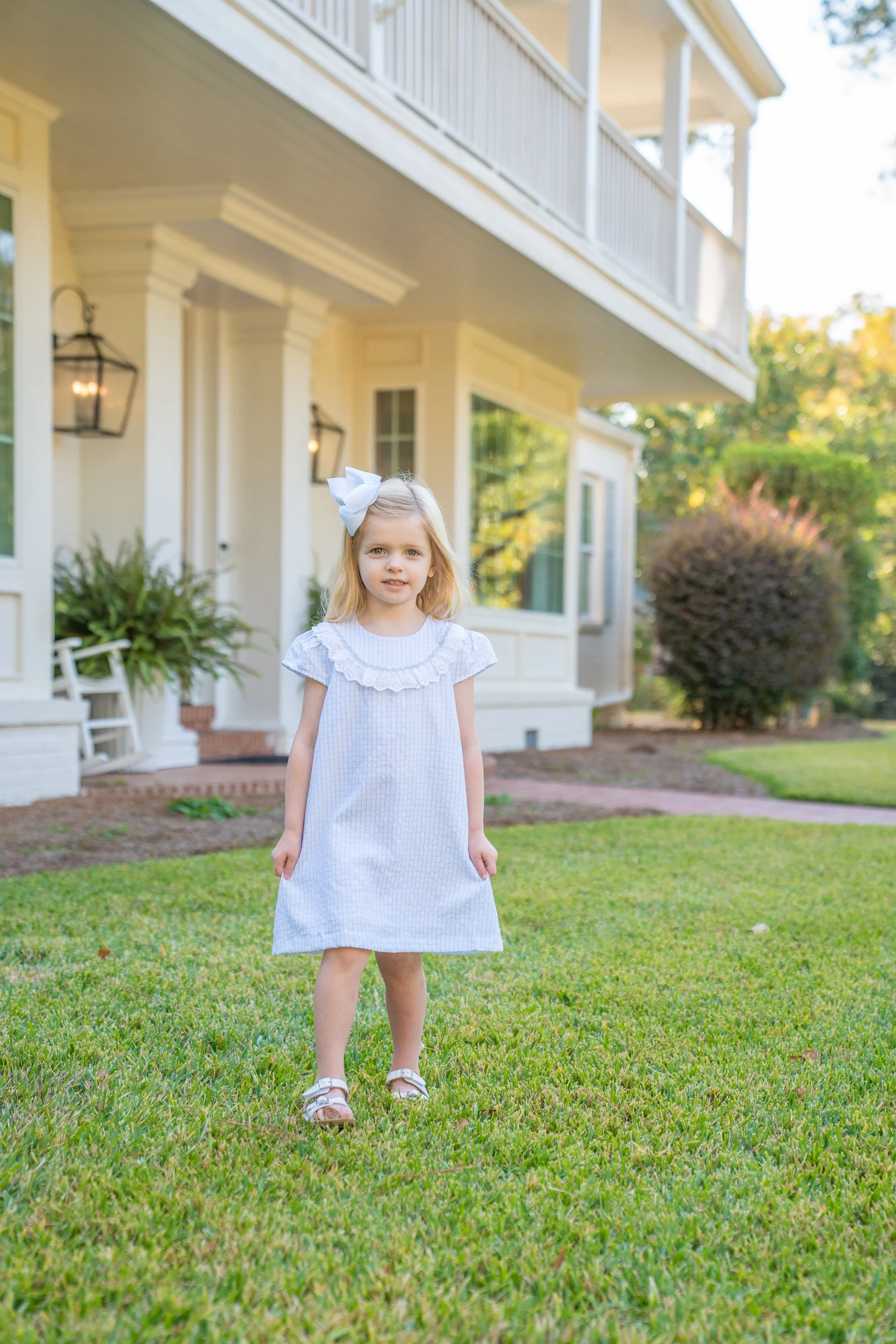 Carlisle Blue Windowpane Dress - Image 3