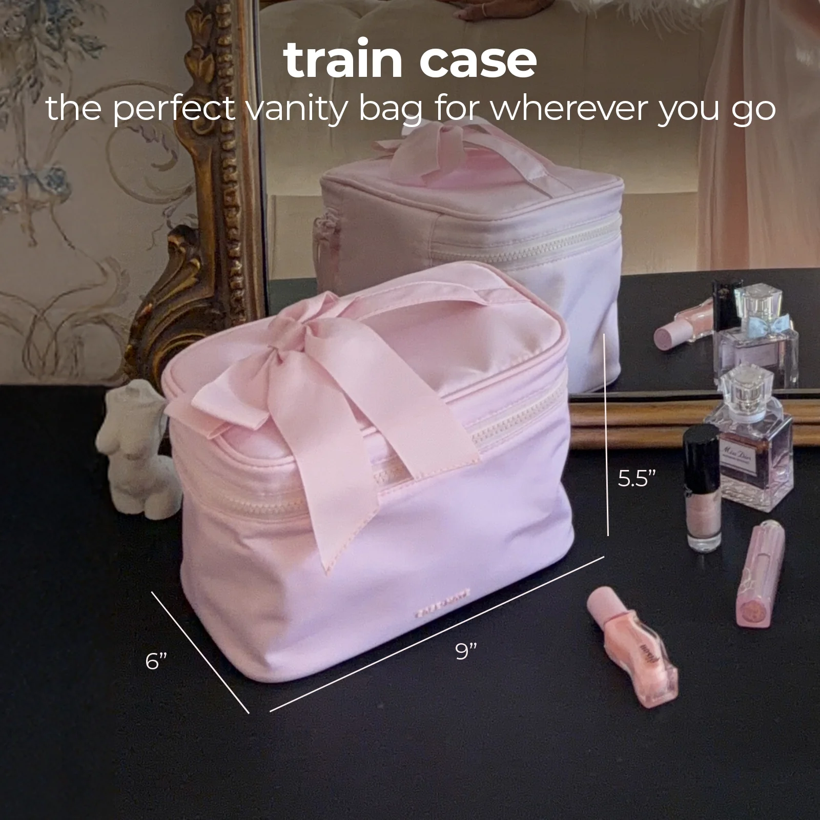 Case-Mate - Case-Mate Ballet Pink Makeup Train Case - Image 2