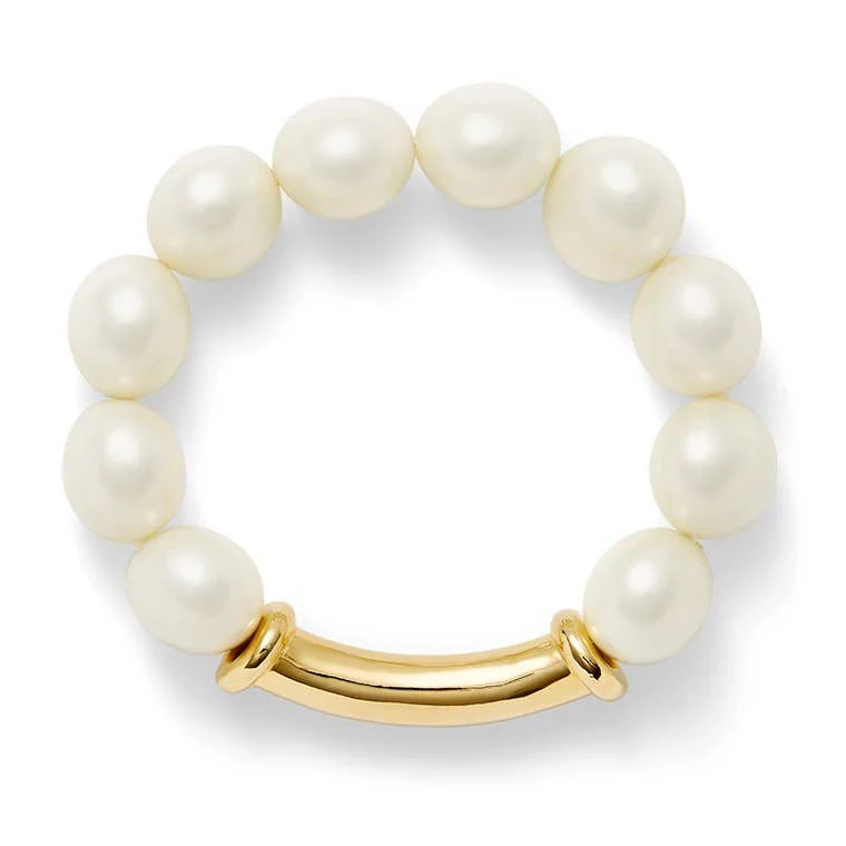 CC & Co by Catherine Canino - Classic Pebble Pearl Bracelet: Salmon - Image 2