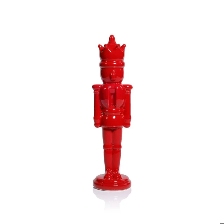 Ceramic Red Nutcracker, 11.5"