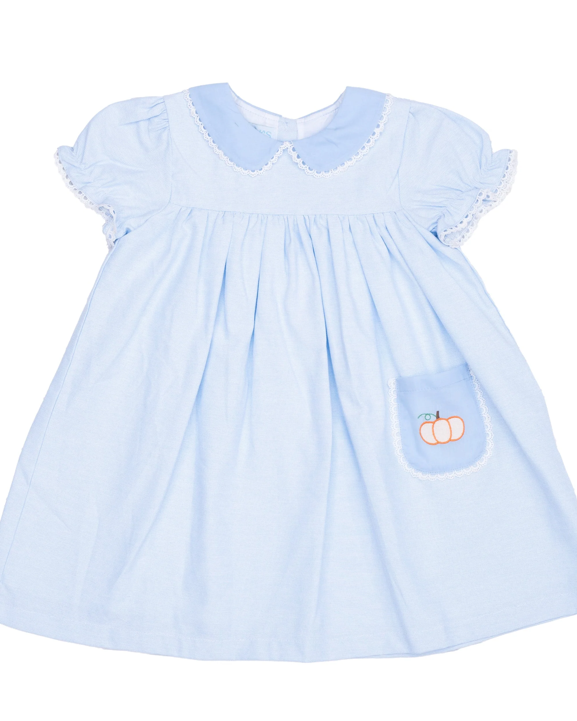 Christina Blue Pumpkin Applique Dress