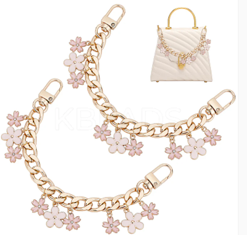 Charm Purse Strap Extender, with Aluminum Curb Chains