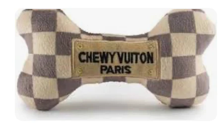 Checker Chewy Vuiton Bone Toy