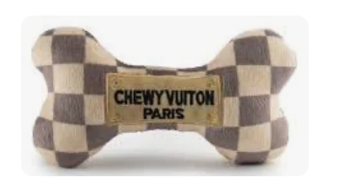 Checker Chewy Vuiton Bone Toy