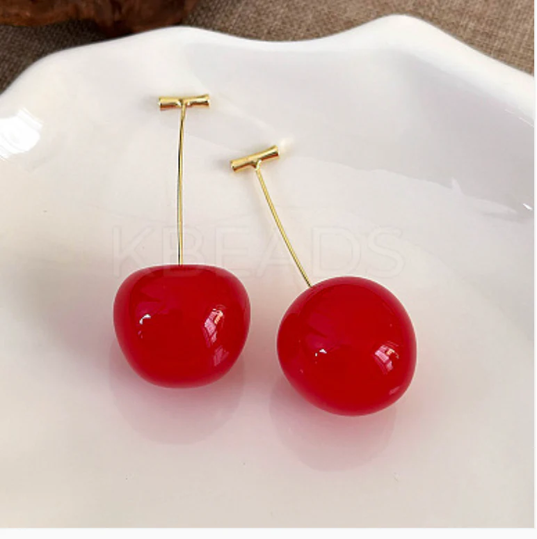 Cherry Earrings Real 18K plated - Image 4