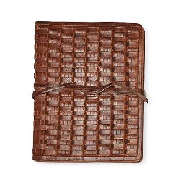 Chestnut Woven Leather Journal - Image 4