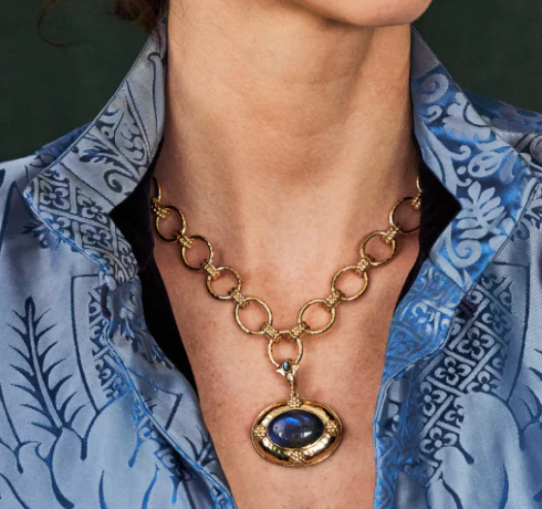 Cleopatra Pendant- Blue Labradorite - Image 3