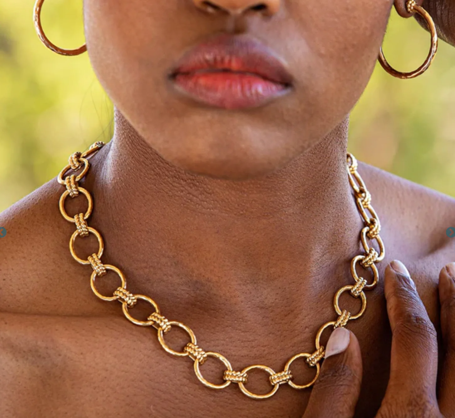 Cleopatra Small Link Necklace- Gold - Image 3