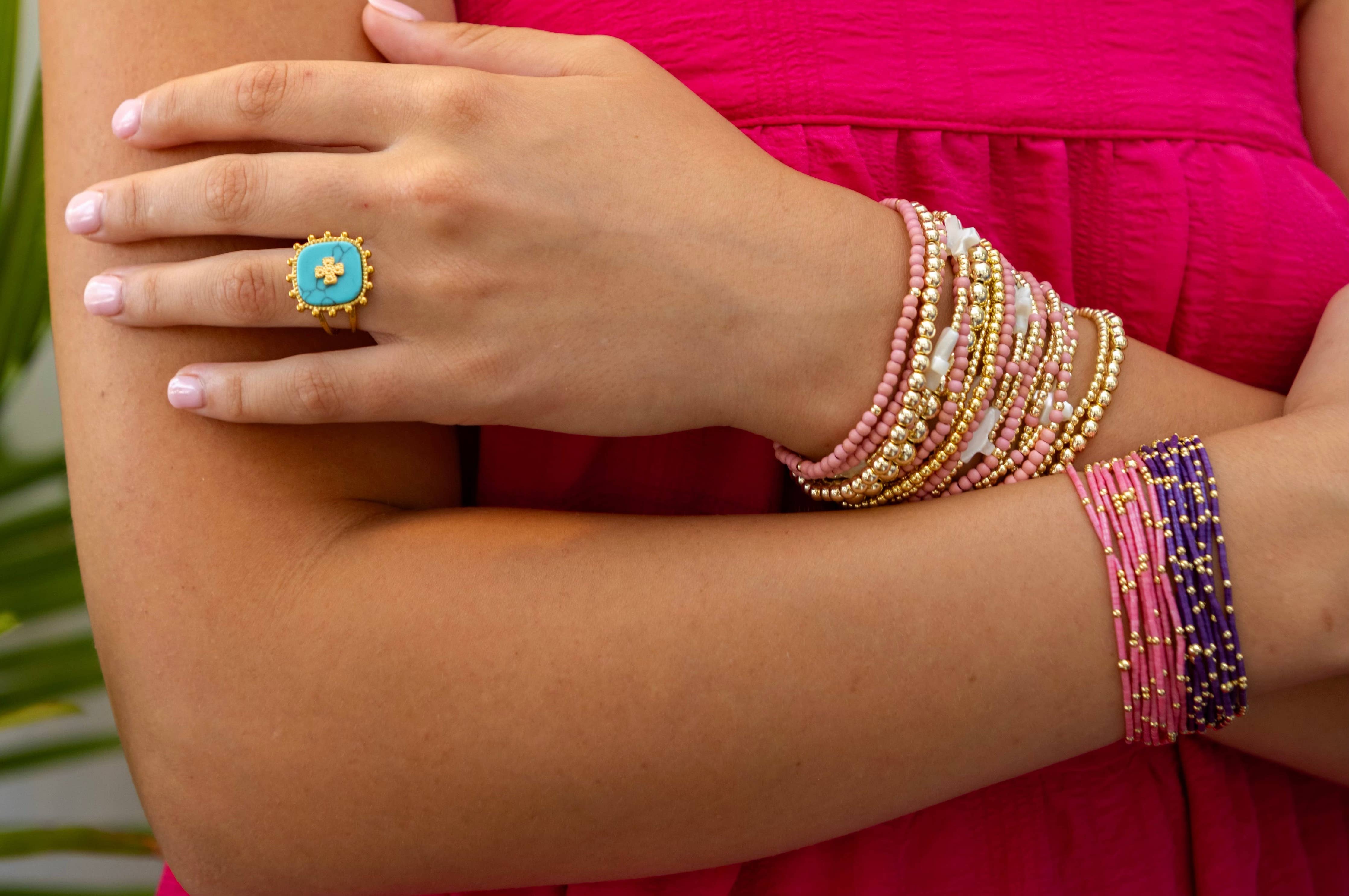 Coastal Grit - Seaside Bracelets: Light Pink - Image 3