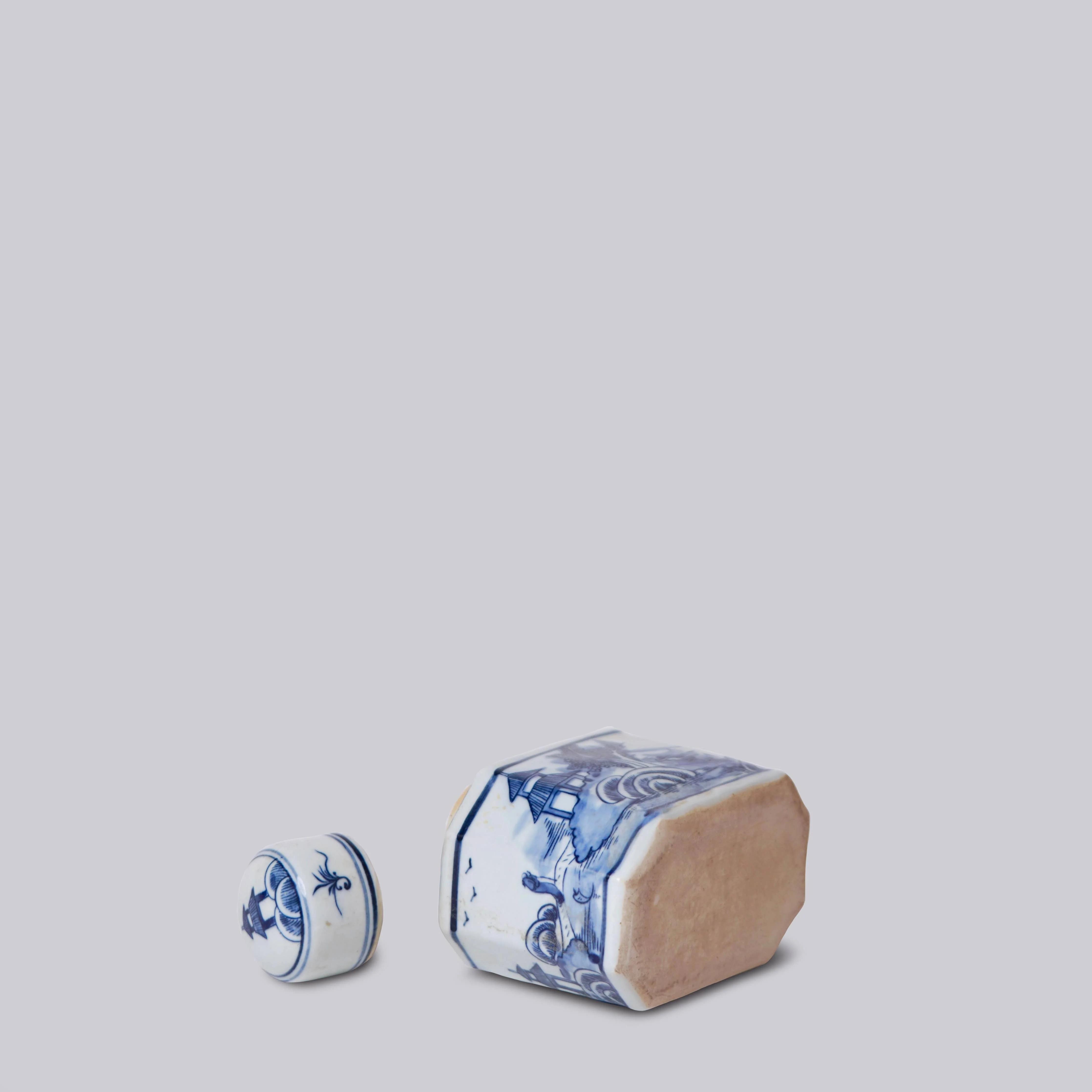 Cobalt Guild - Blue and White Porcelain Landscape Caddy - Image 4