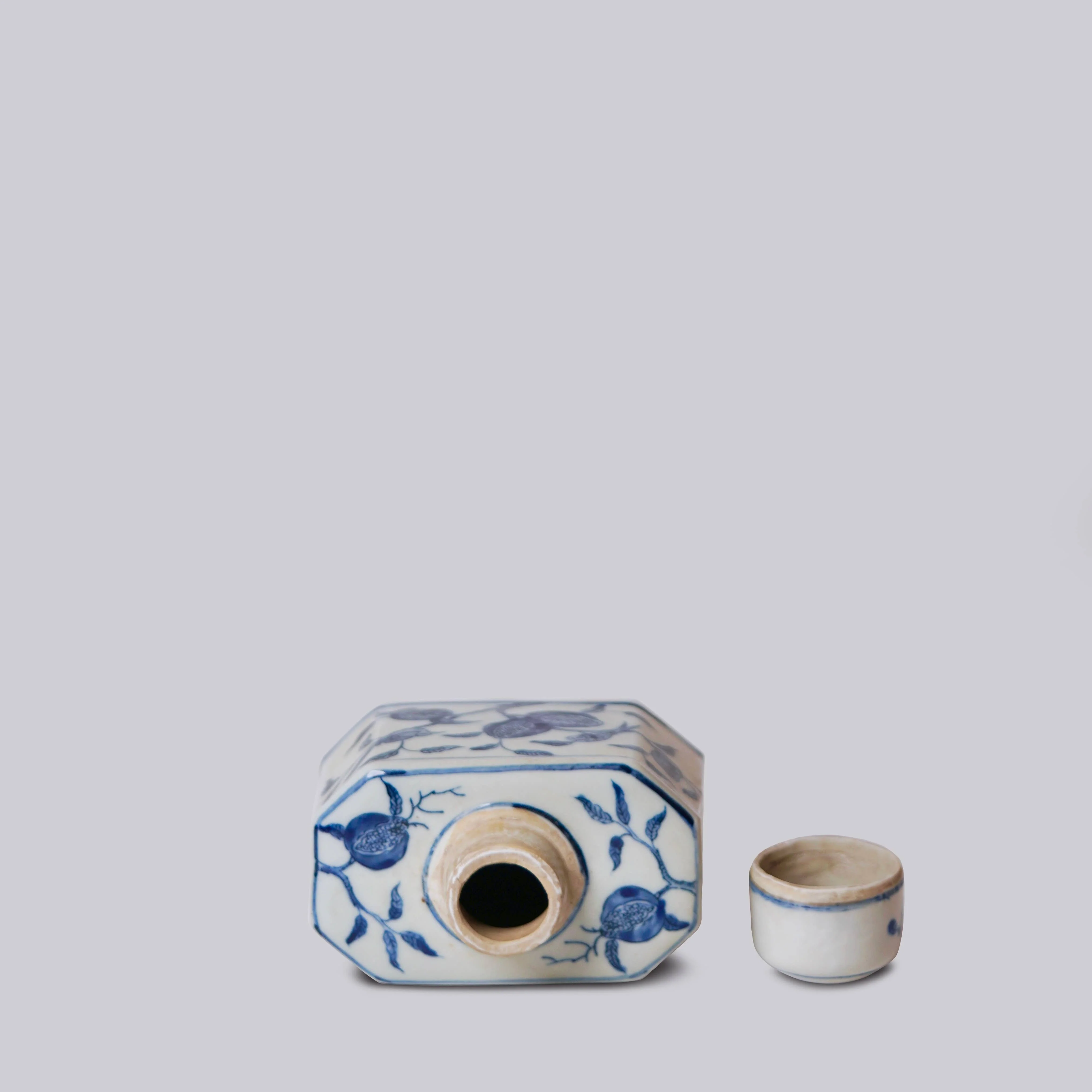 Cobalt Guild - Blue and White Porcelain Pomegranate Caddy - Image 2