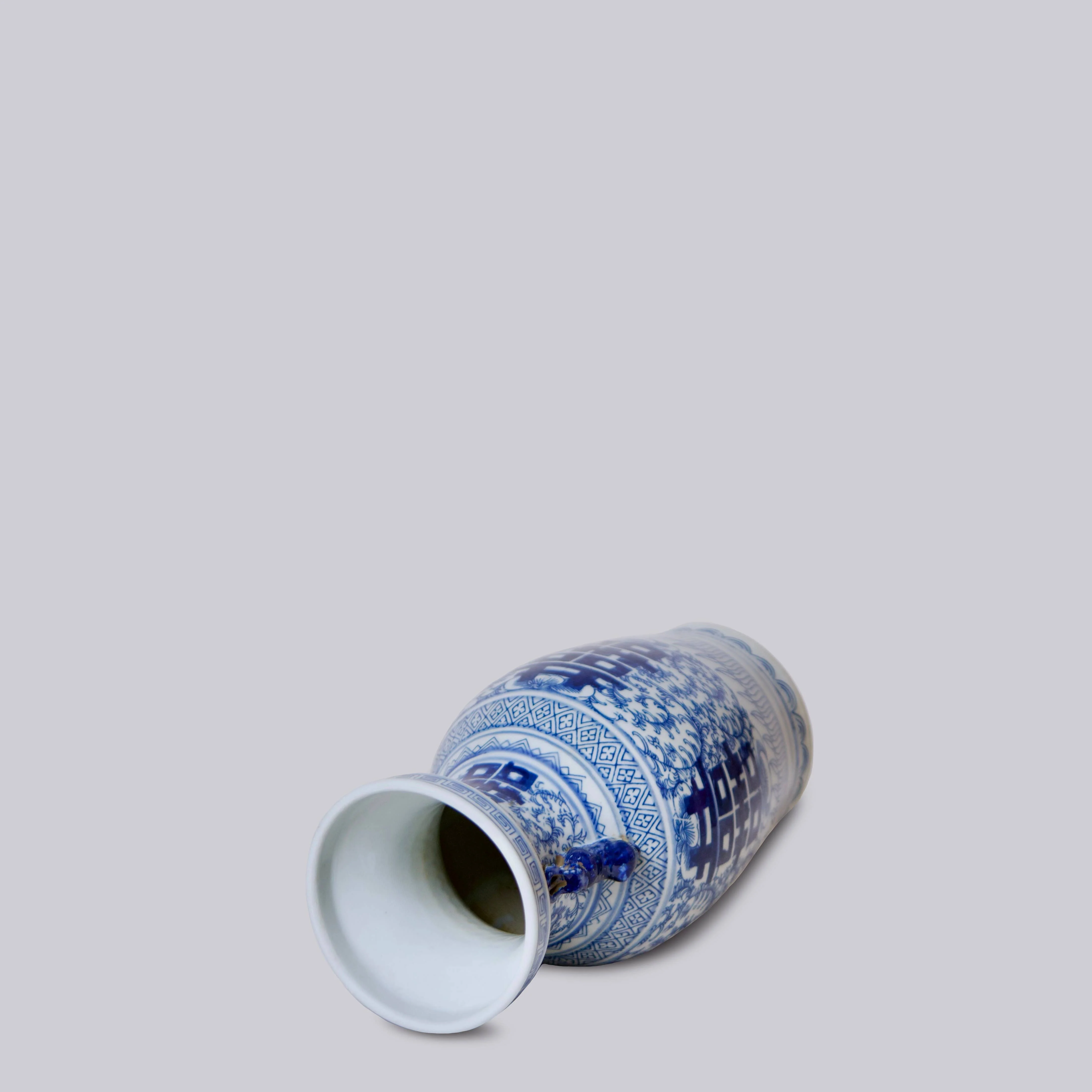 Cobalt Guild - Double Happiness Blue & White Small Lug Vase - Image 2