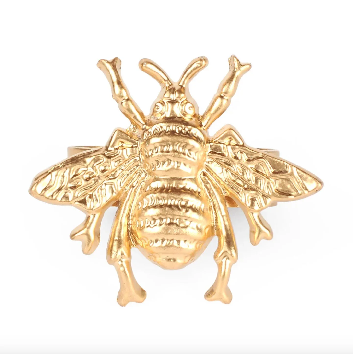 Color Block Bee Napkin Ring - Gold
