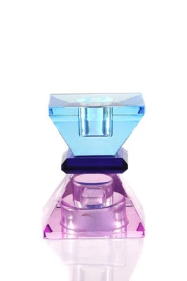 CUT GLASS CANDLE HOLDER