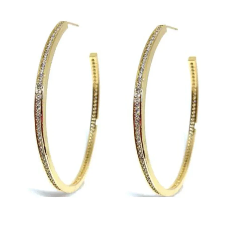 CZ Channel Hoops - multiple sizes
