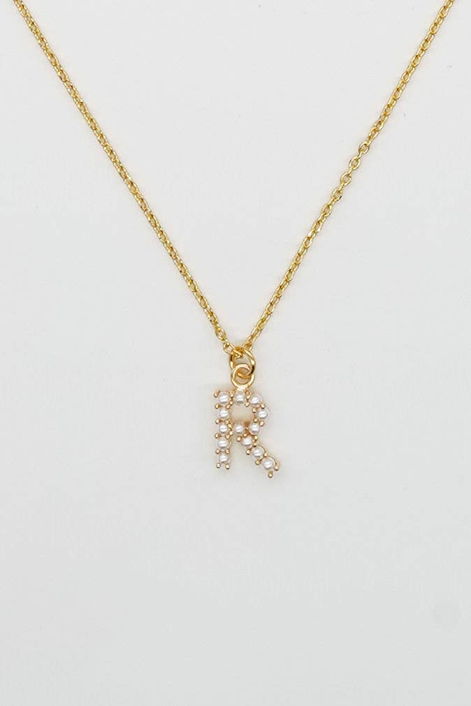 Dainty Love Pearl Initial Necklace: Holiday Favorite!: D / 15" + 3" - Image 20