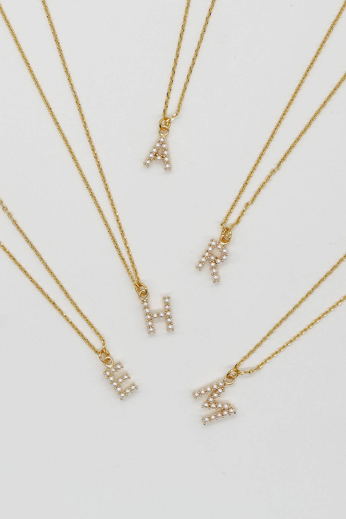 Dainty Love Pearl Initial Necklace: Holiday Favorite!: D / 15" + 3" - Image 4