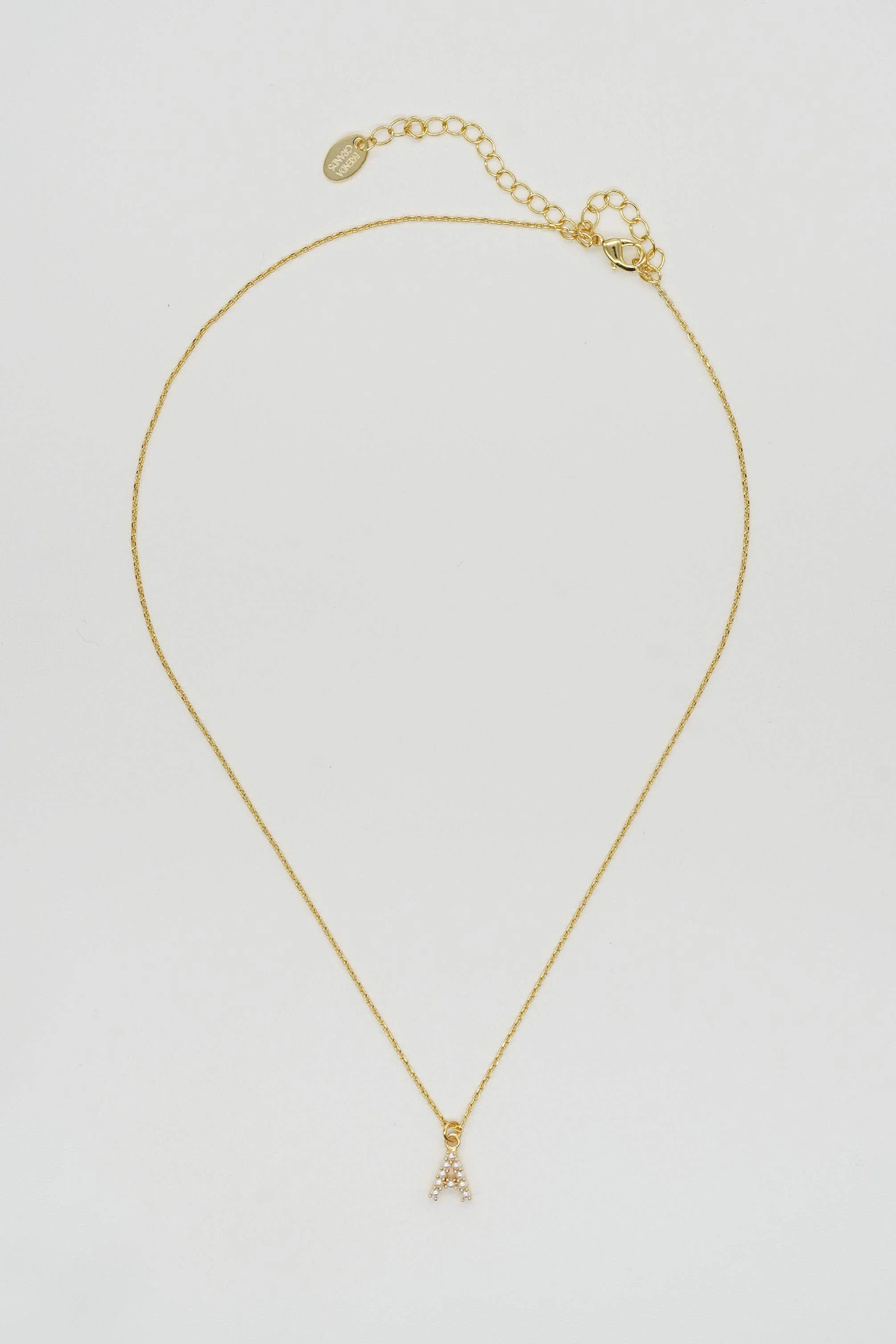 Dainty Love Pearl Initial Necklace: Holiday Favorite!: D / 15" + 3" - Image 6
