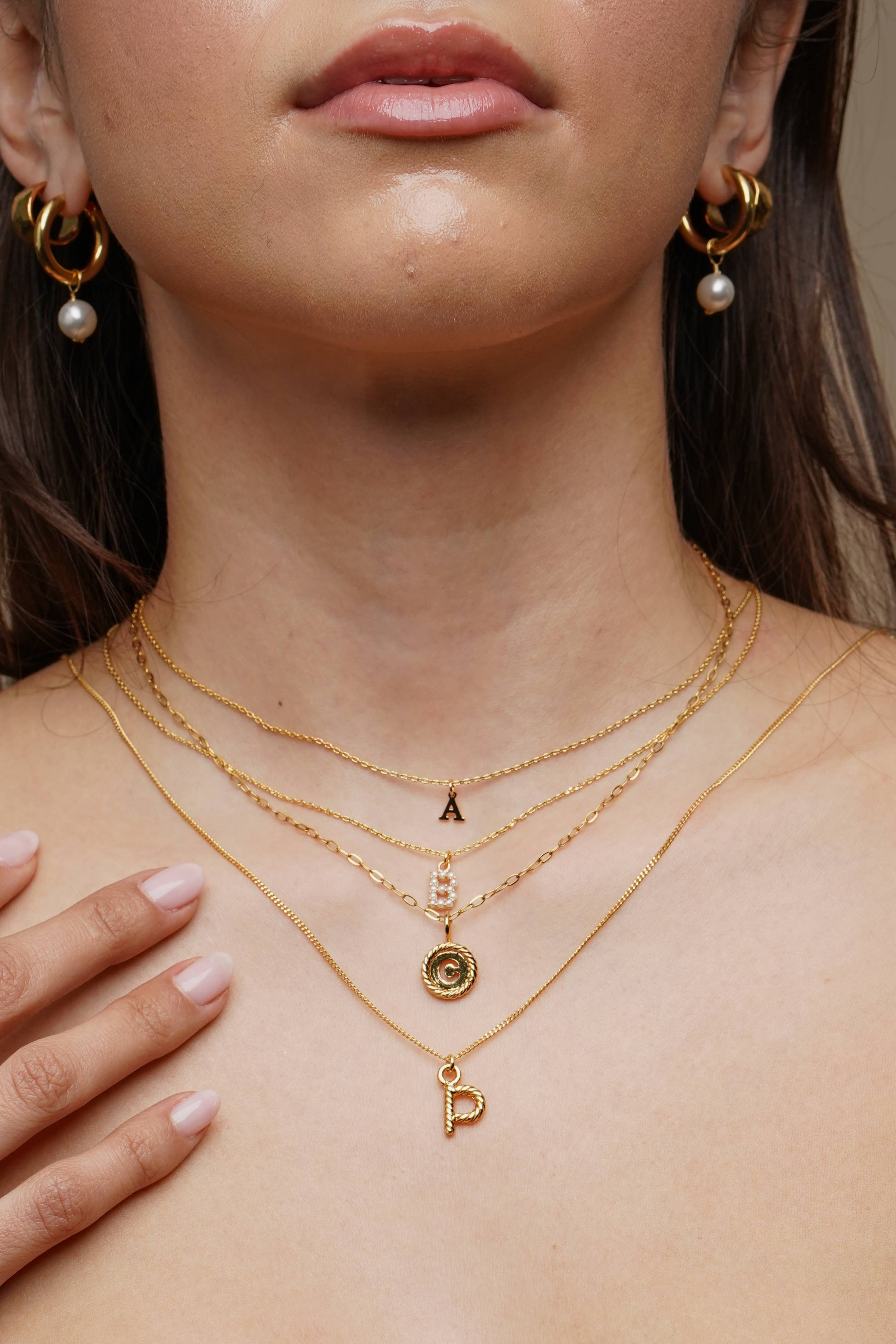 Dainty Love Pearl Initial Necklace: Holiday Favorite!: D / 15" + 3" - Image 9