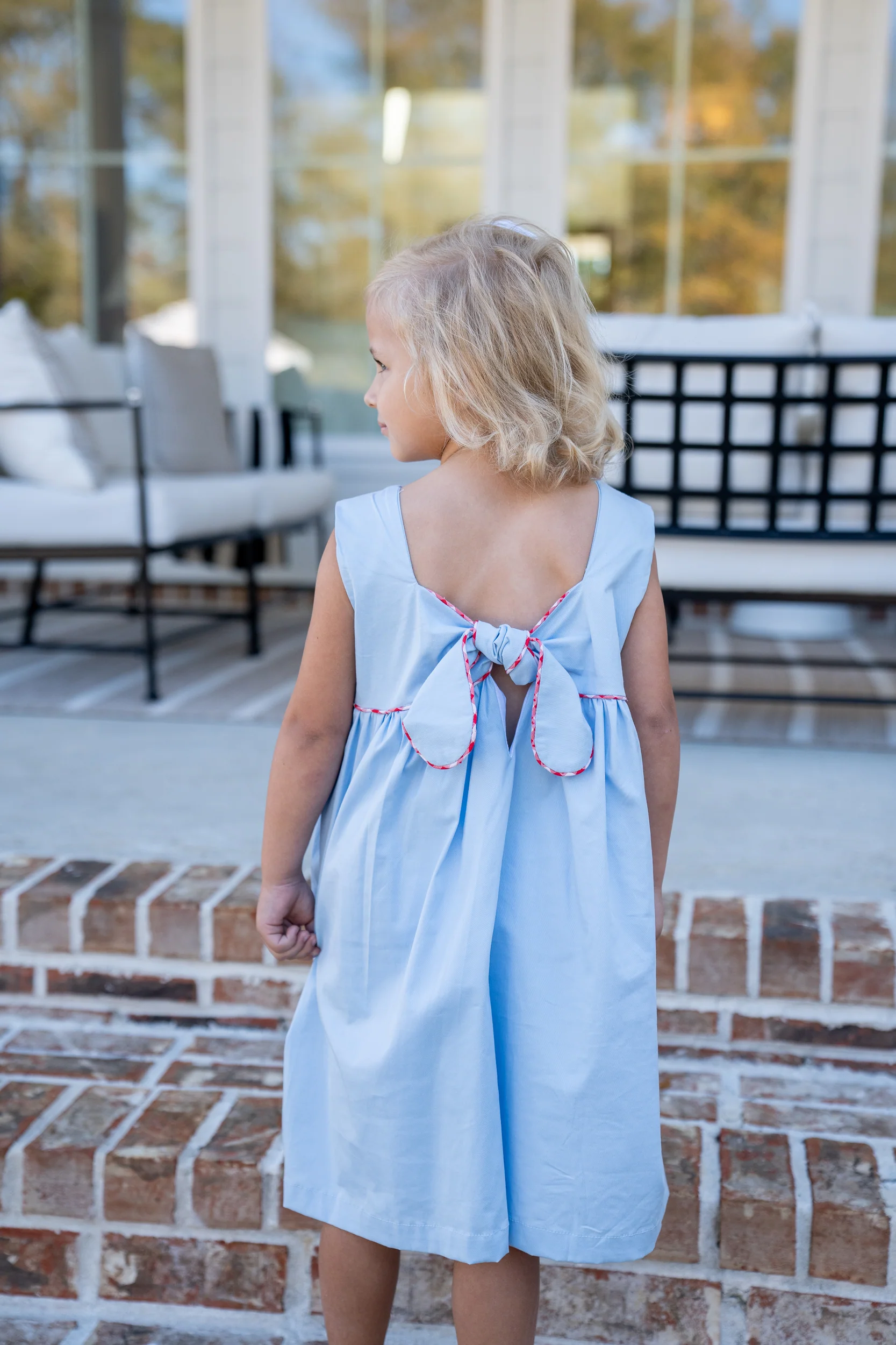 Darby Blue W/ Red Check Dress - Image 2