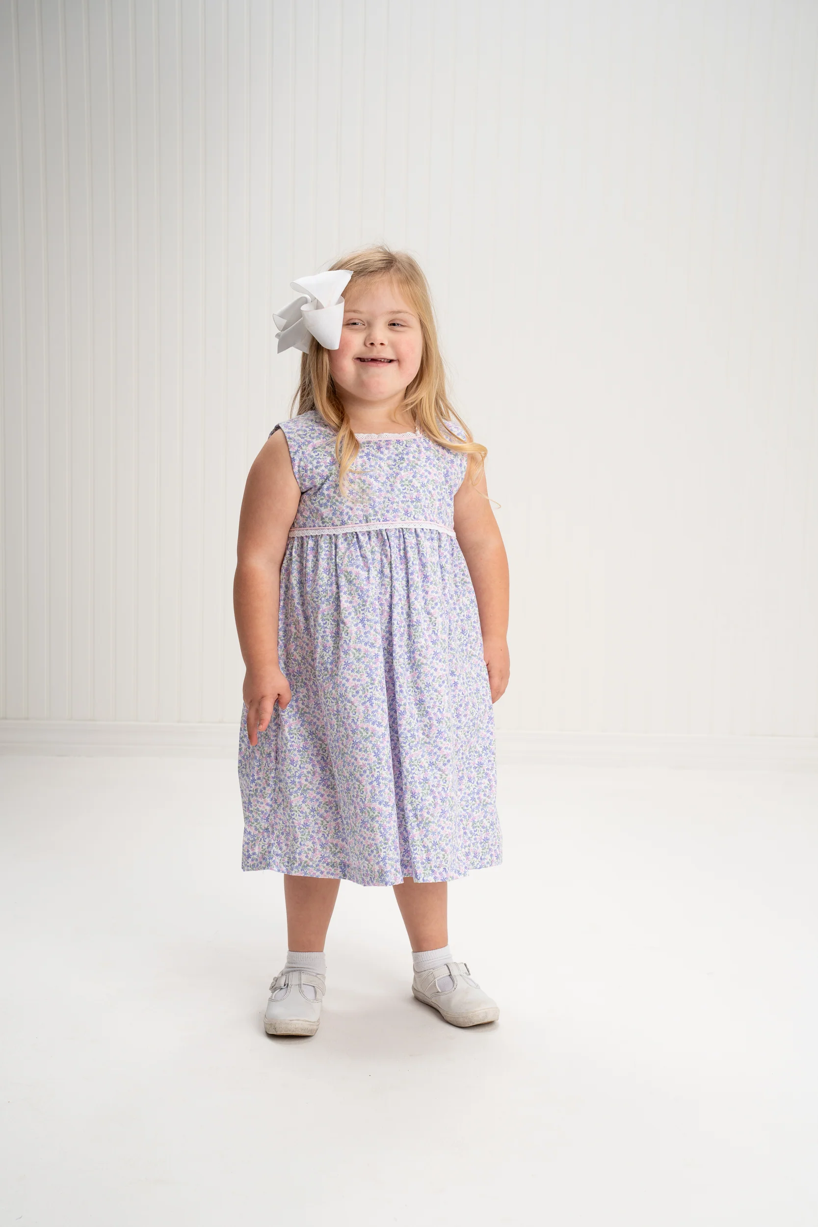 Darby Pink & Lilac Floral Dress - Image 3