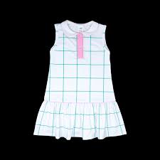 Darla Dress- Mint Windowpane/Flamingo Pink