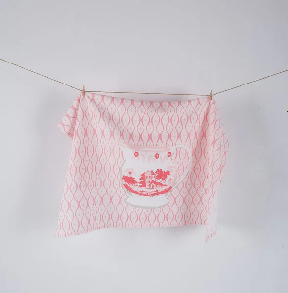 Debi Vincent Villa Pitcher Tea Towel