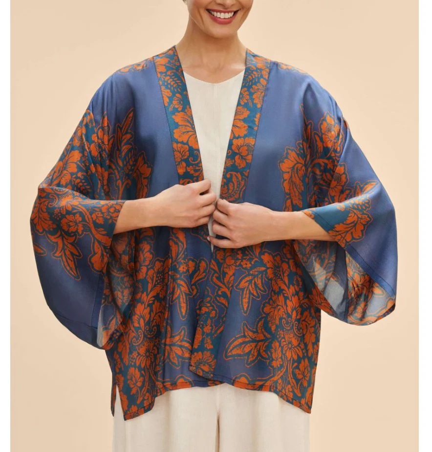 Powder - Denim Tapestry Kimono Jacket