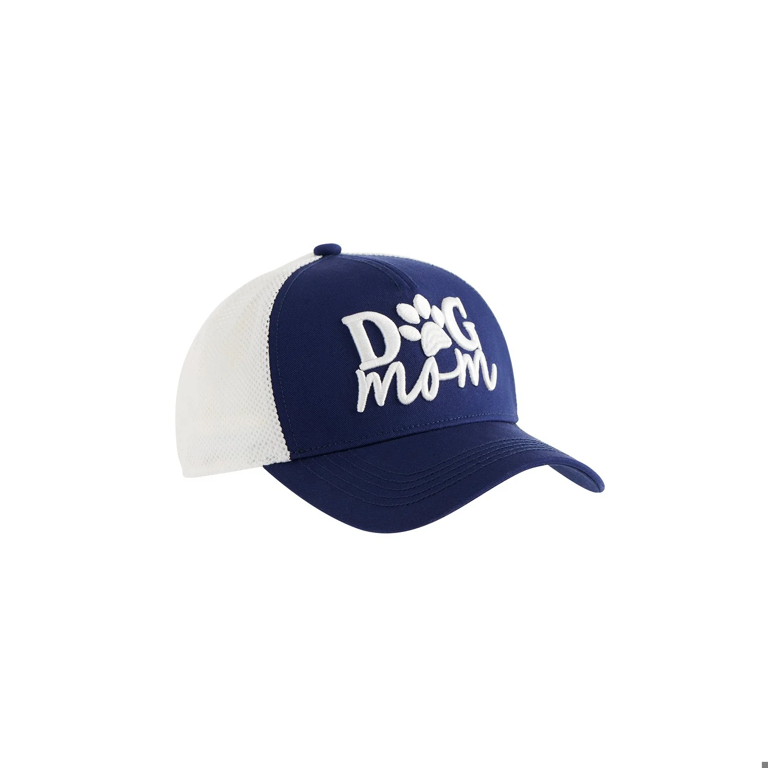 "DOG MOM" TRUCKER HAT, NAVY