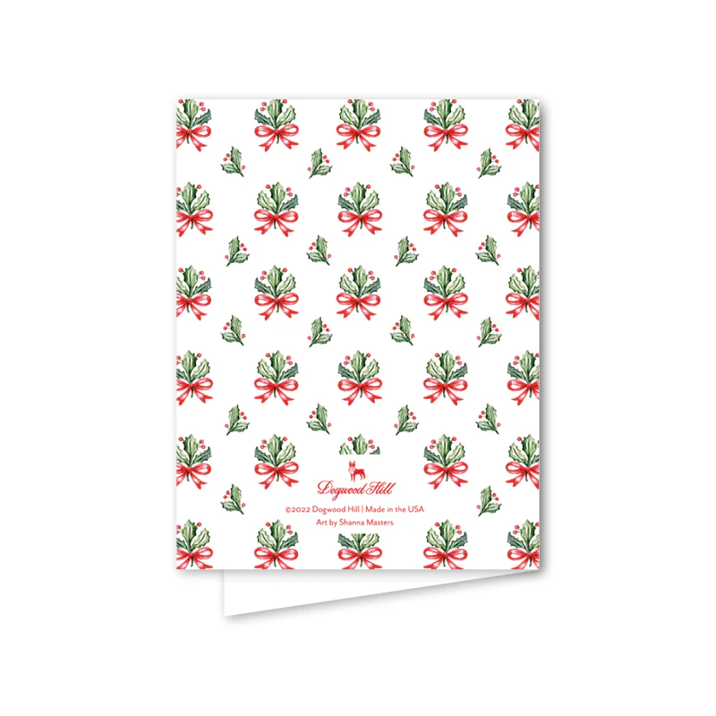 Dogwood Hill - Holly Ribbons Tree: Single Card - Image 3