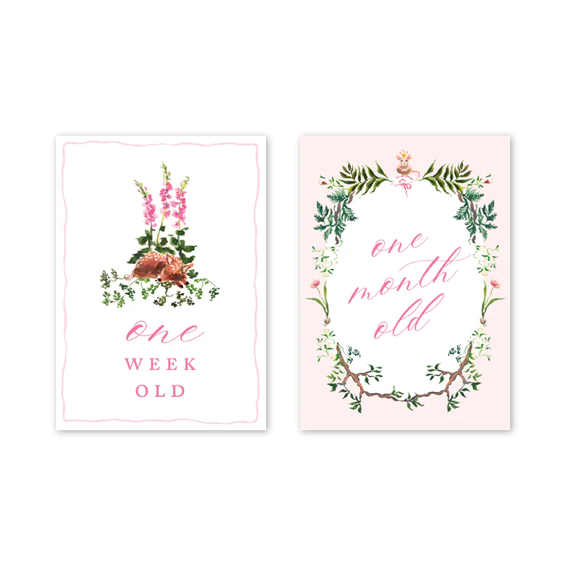 Dogwood Hill - Woodland Pink Milestone Cards: Milestone Cards - Set of 15 - Image 2