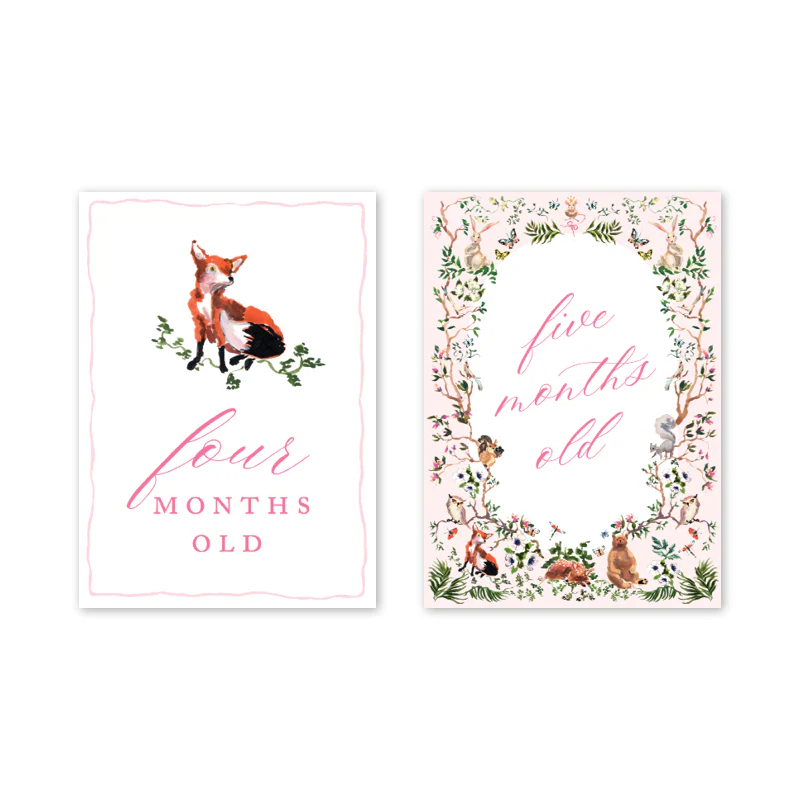 Dogwood Hill - Woodland Pink Milestone Cards: Milestone Cards - Set of 15 - Image 4
