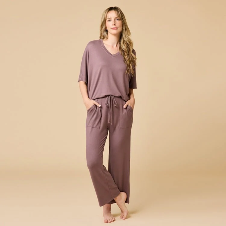 Dream Relaxed V-Neck Capri Set - Image 2
