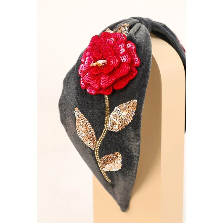 Embroidered-Zinnia-Flower-Headband