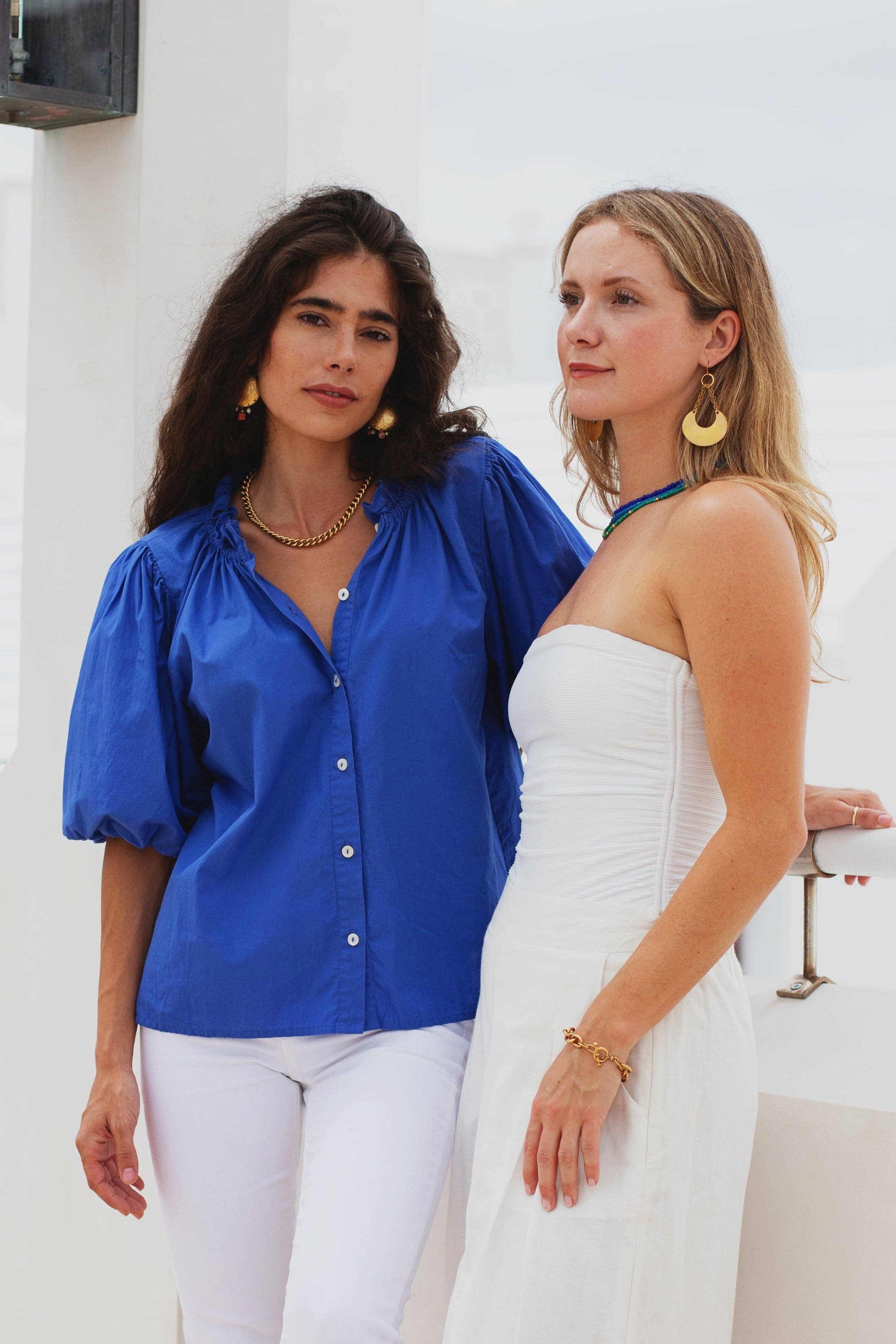 Ex Voto - Daisy Blouse in Royal Blue by ExVoto: L - Image 8