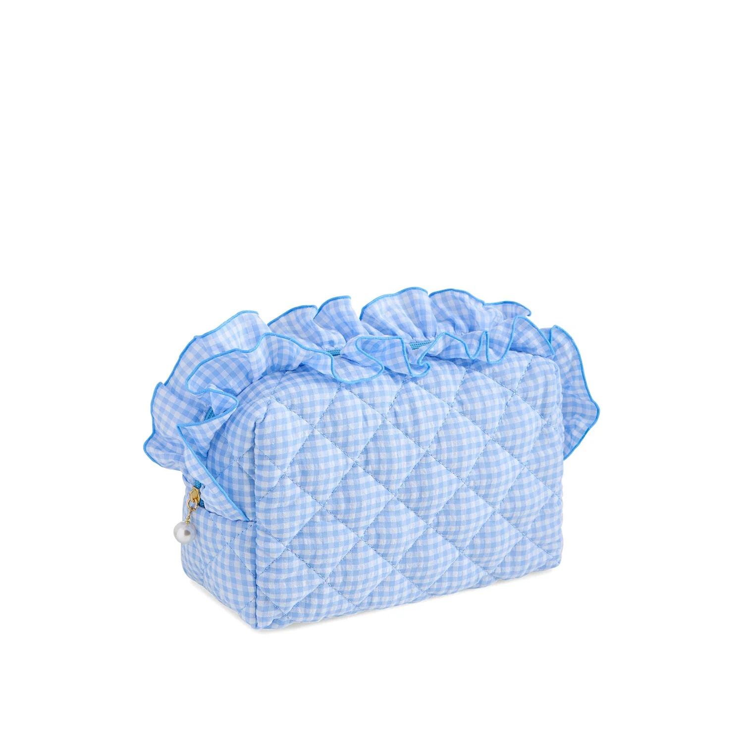 FANCY LARGE ZIP POUCH,SKY