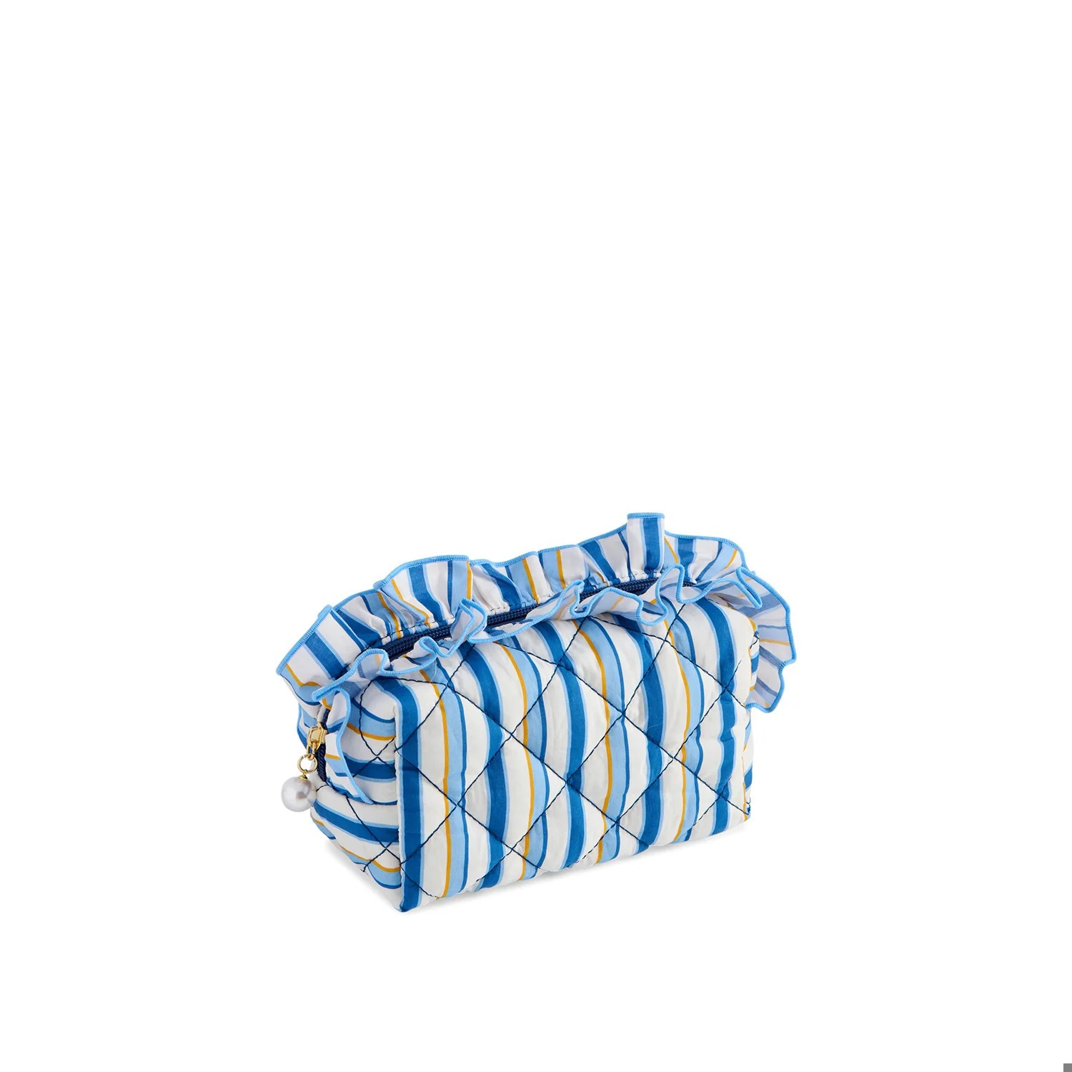 FANCY SMALL ZIP POUCH,NAVY