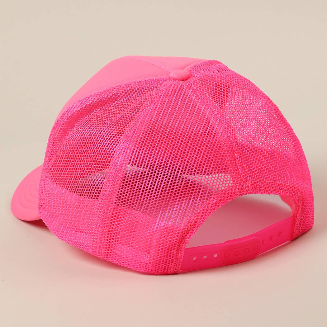 Fashion City - Excuse Me You Look Like You Love Me Letter Trucker Hat: White / ONE SIZE - Image 22