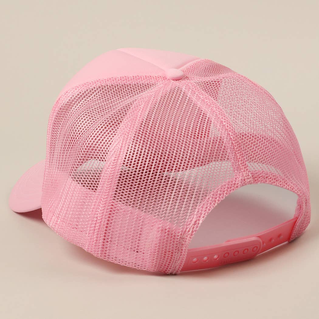 Fashion City - Excuse Me You Look Like You Love Me Letter Trucker Hat: White / ONE SIZE - Image 25