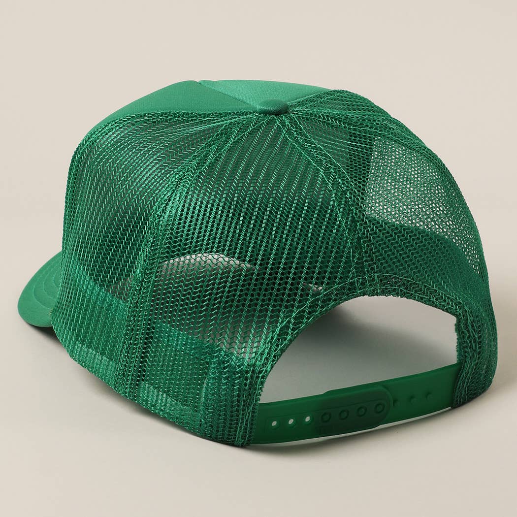 Fashion City - JESUS SAVES I SPEND Text Mesh Back Trucker Hat: Pink / ONE SIZE - Image 18