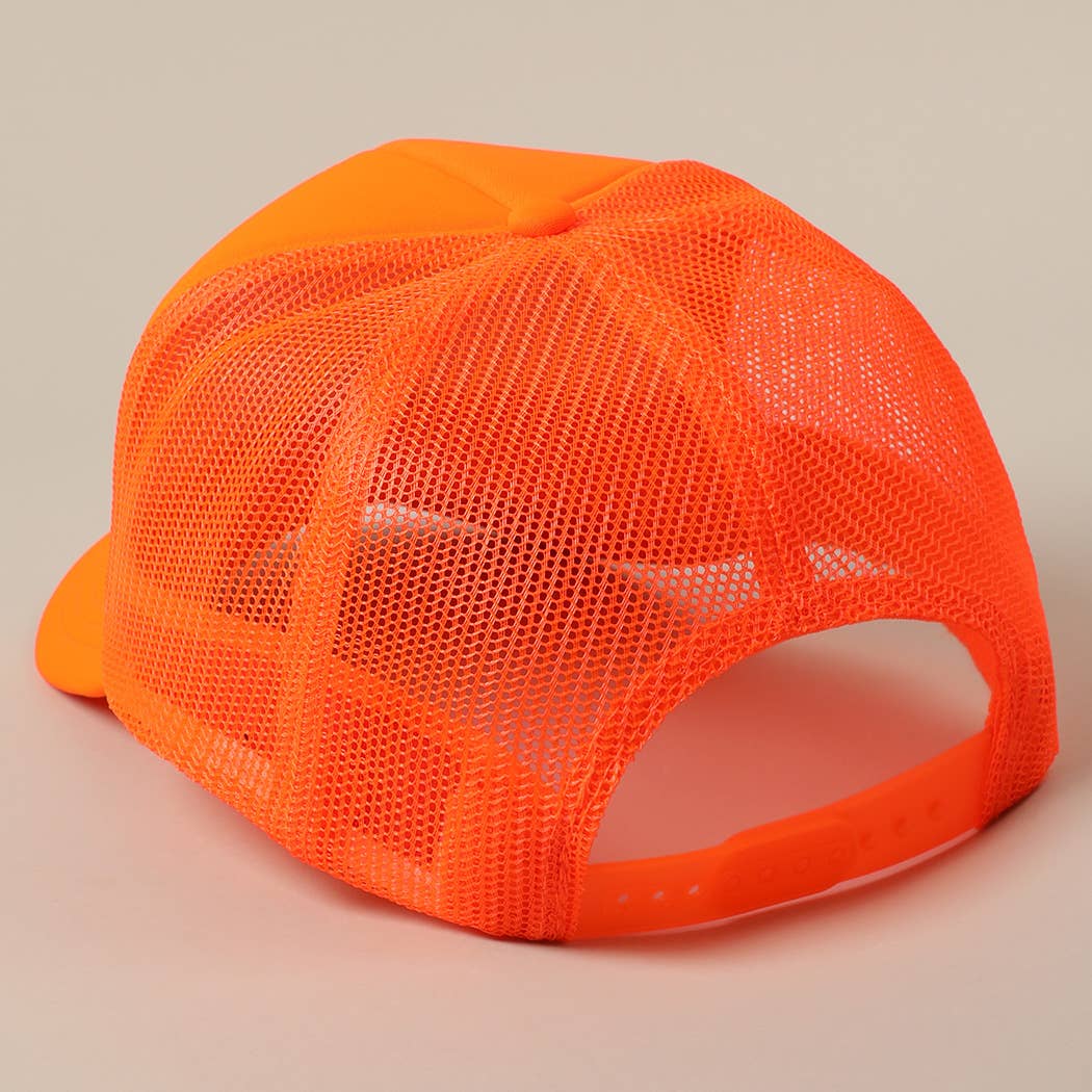 Fashion City - JESUS SAVES I SPEND Text Mesh Back Trucker Hat: Pink / ONE SIZE - Image 21