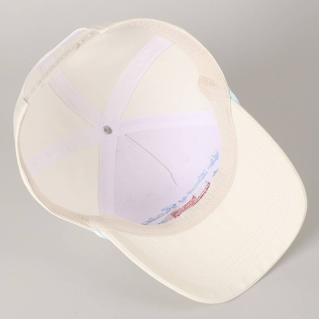 Fashion City - The Land of Freedom Flag Embroidered Trucker Hat: Red / ONE SIZE - Image 10