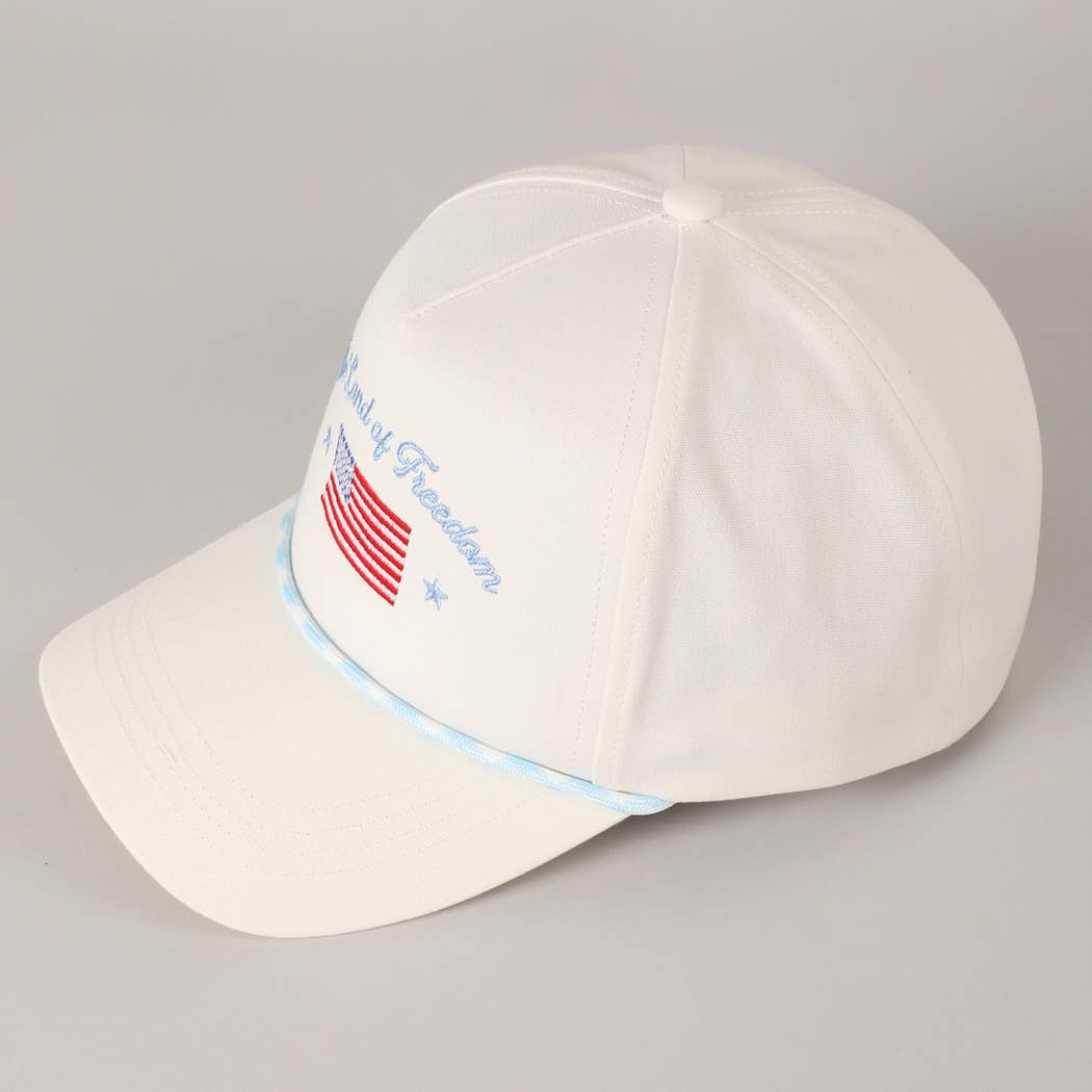 Fashion City - The Land of Freedom Flag Embroidered Trucker Hat: Red / ONE SIZE - Image 11