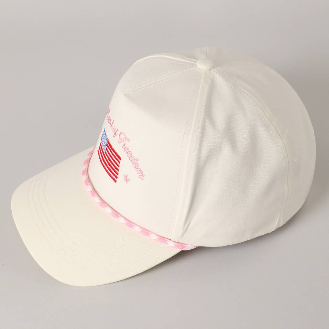 Fashion City - The Land of Freedom Flag Embroidered Trucker Hat: Red / ONE SIZE - Image 14