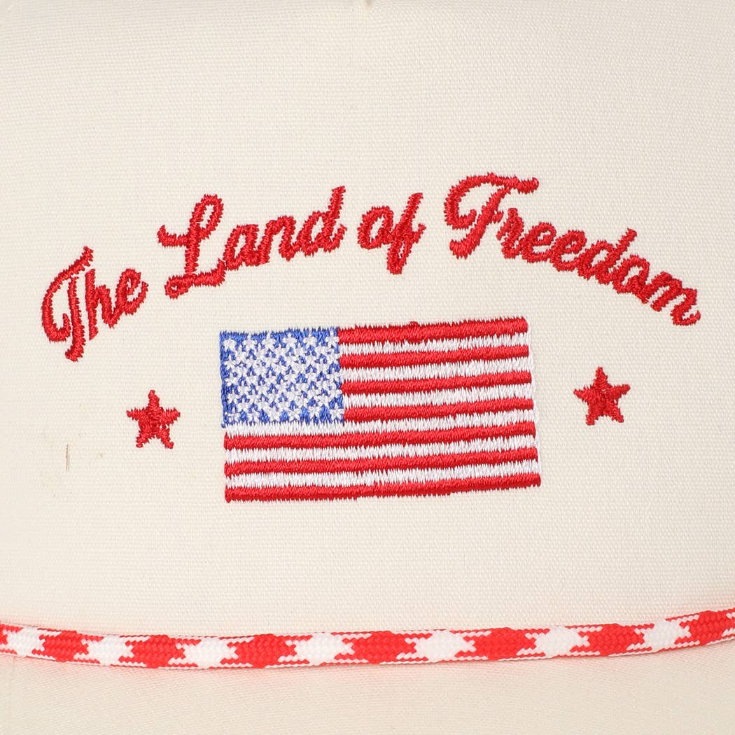 Fashion City - The Land of Freedom Flag Embroidered Trucker Hat: Red / ONE SIZE - Image 15