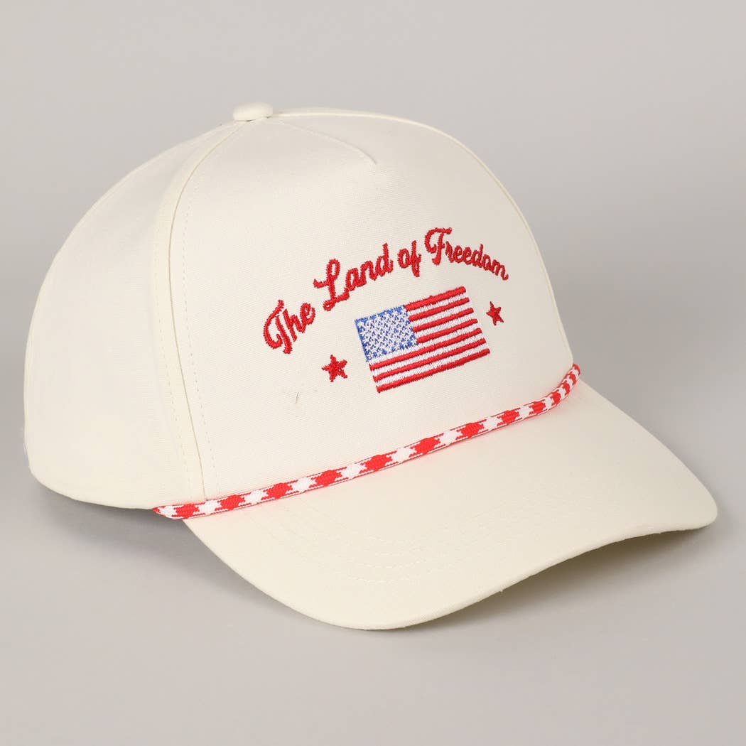 Fashion City - The Land of Freedom Flag Embroidered Trucker Hat: Red / ONE SIZE - Image 16